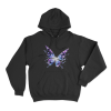 Aerial Gleam Butterfly Unisex Hoodie Black